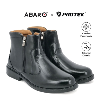 Faux PU Leather Uniform Cadet High Cut Formal Boots Shoes Men FBA731E6 Black PROTEK Faux PU Leather Uniform Cadet High Cut Formal Boots Shoes Men FBA731E6 Black PROTEK